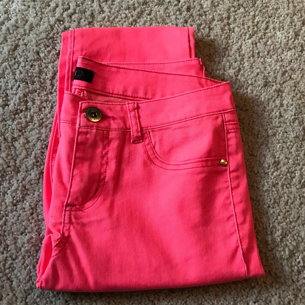 GLO Neon Orange/Pink Skinny Jeans